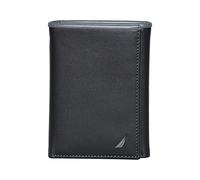 Nautica Men's J-Class Trifold Wallet, Pop Color-Black/Grey, Taglia unica