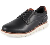 Nautica Men's Knit Dress Oxford Dress Sneakers: Breathable, Stylish, Lightweight & Comfortable - Ideal for Business or Walking, Black-eliam, 6 UK