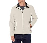 Nautica Men's Lightweight Windbreaker Stretch Athletic Outdoor Full Zip Bomber Golf Jacket, Stone, Medium