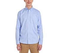 Nautica Men's Long Sleeve Uniform Shirt, Oxford Blue, Large
