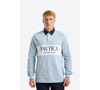Nautica Men's 'Murray' Rugby Shirt in Blue | Size: Large Nautica Blue L