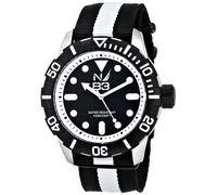 Nautica Men's N09647G Black and White Stainless Steel Watch