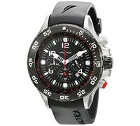 Nautica Men's N17526G NST Stainless Steel Watch, Black/Silver, Chronograph