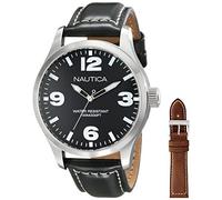 Nautica Men's NAD13500G BFD 102 Analog Display Japanese Quartz Black Watch