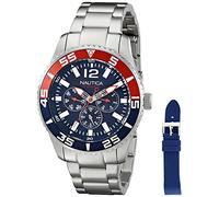 Nautica Men's NAD16503G NST 07 Multi Analog-Display Japanese Quartz Silver-Tone Watch