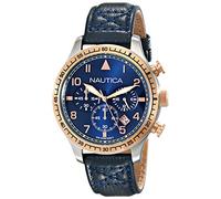 Nautica Men's NAD17500G BFD 105 Chrono Analog Display Japanese Quartz Blue Watch