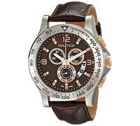 Nautica Men's NAD19503G NST 600 Chrono Analog Display Japanese Quartz Brown Watch