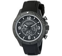Nautica Men's NAD19529G NST 450 Analog Display Analog Quartz Black Watch