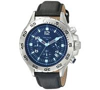 Nautica Men's NAD19536G NST Chrono Blue Crystal Analog Display Analog Quartz Black Watch