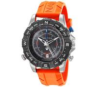 Nautica Men's NAD20008G NSR 103 Stainless Steel Watch with Orange Rubber Band