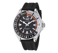 Nautica Men's NAPCWF304 Clearwater Beach Black Silicone Strap Watch, Black, Modern