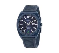 Nautica Men's NAPPBS301 Pacific Beach Blue Wheat PU Fiber Strap Watch, Blue/Blue/Blue