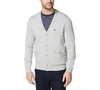 Nautica Men's Navtech Knit Cardigan Sweater, Grey Heather, XXL