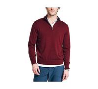 Nautica Men's Navtech Quarter-Zip Sweater, Deep Crimson, S