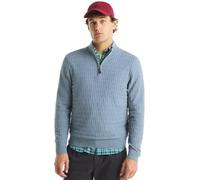 Nautica Men's Navtech Quarter-Zip Sweater, Textured Achor Blue Heather, Large