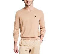 Nautica Men's Navtech V-Neck Sweater, Coastal Camel Heather, Large