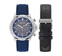 Nautica Men's NCT Blue Ocean Chronograph Watch, Blue/Black/Silver
