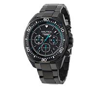Nautica Men's NCT Blue Sail Chronograph Watch, Black/Black/Black, Modern