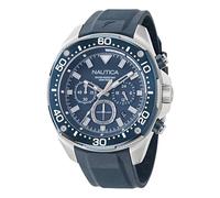 Nautica Men's NCT Blue Sail Chronograph Watch, Blue/Blue/Silver, Modern