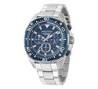 Nautica Men's NCT Blue Sail Chronograph Watch, Silver/Blue/Silver, Modern