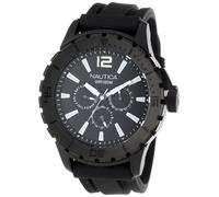 Nautica Men's NSR-05 Multi N17594G Black Resin Quartz Watch with Black Dial
