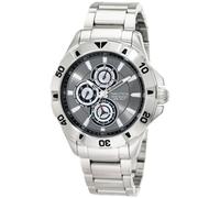 Nautica Men's NST-06 N17545G Silver Stainless-Steel Quartz Watch with Black Dial