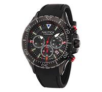 Nautica Men's NST Chrono Black Silicone Strap Watch (Model: NAPNSF202)