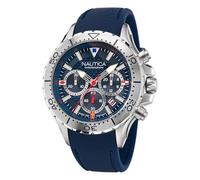 Nautica Men's NST Chrono Blue Silicone Strap Watch (Model: NAPNSF201), Blue