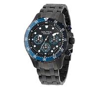 Nautica Men's NST Chronograph 44mm Watch, Black/Black/Black, Modern