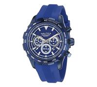 Nautica Men's NAPNSF305 NST Chrono Blue Silicone Strap Watch, Blue, Modern