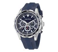 Nautica NST Blue Silicone Strap Watch (Model: NAPNSAS33), Blue, Sporty