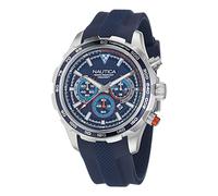 Nautica Men's NAPNSF303 NST Chrono Blue Silicone Strap Watch, Blue, Modern