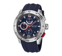 Nautica Men's Stainless Steel Quartz Silicone Strap, Blue, 24 Casual Watch (Model: NAPNSF108)