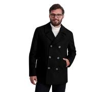 Nautica Men's Classic Double Breasted Peacoat Pea Coat, Black, L
