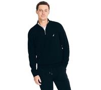 Nautica Men's Quarter-Zip Sweater, (Navtech Collection Fall/Winter 2024) True Black, XL