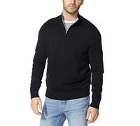 Nautica Men's Quarter-Zip Sweater, True Black, Large