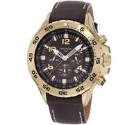 Nautica Men's Quartz Resin Silicone Watch, Gold-Tone, Chronograph