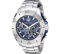 Nautica Men's Quartz Resin Silicone Watch, Silver