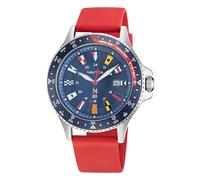 Nautica Men's Quartz Silicone Strap, Red, 22 Casual Watch (Model: NAPCBA131)