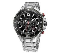 Nautica Men's Quartz Stainless Steel Strap, Silver, 22 Casual Watch (Model: NAPNSS124)