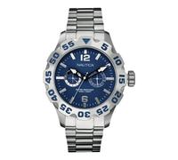 Nautica Men's Quartz Watch with Blue Dial Analogue Display and Silver Stainless Steel Bracelet A20099G