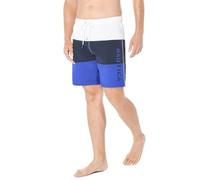 Nautica Men's Quick Dry Classic Logo Tri-Block Series Swim Trunk, Bright Cobalt, Medium