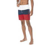 Nautica Men's Quick Dry Classic Logo Tri-Block Series Swim Trunk Red, X-Large