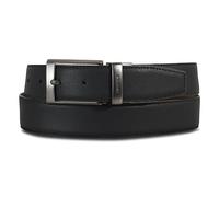 Nautica Men's Reversible Leather Belt, Gunmetal Logo-Black/Cognac, XL