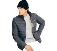 Nautica Men's Reversible Quilted Puffer Jacket -Midweight Mechanical Stretch Winter Coat, Grey / Black X White., XL