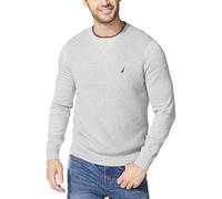 Nautica Men's Ribbed Sweater, Grey Heather, Medium