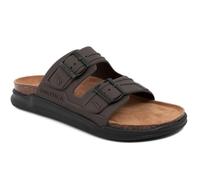 Nautica Men's Sandals - Casual Slides with 2 Adjustable Buckle Straps and Cork Footbed for Ultimate Comfort and Style (Regular/Wide Width, Big Size), Chocolate, 13