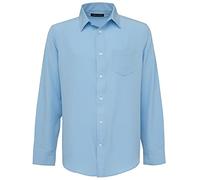 Nautica Men's School Uniform Long Sleeve Performance Oxford Button-Down Shirt, Ox Blue, XL