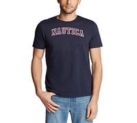 Nautica Men's Short Sleeve 100% Cotton Nautical Series Graphic Tee T-Shirt, Navy, S