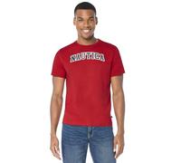 Nautica Men's Short Sleeve 100% Cotton Nautical Series Graphic Tee T-Shirt, Red/Red, XL